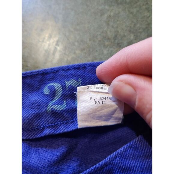 J Crew Blue Toothpick Jean in Garment-dyed Twill ankle jeans sz 27 - Picture 4 of 6